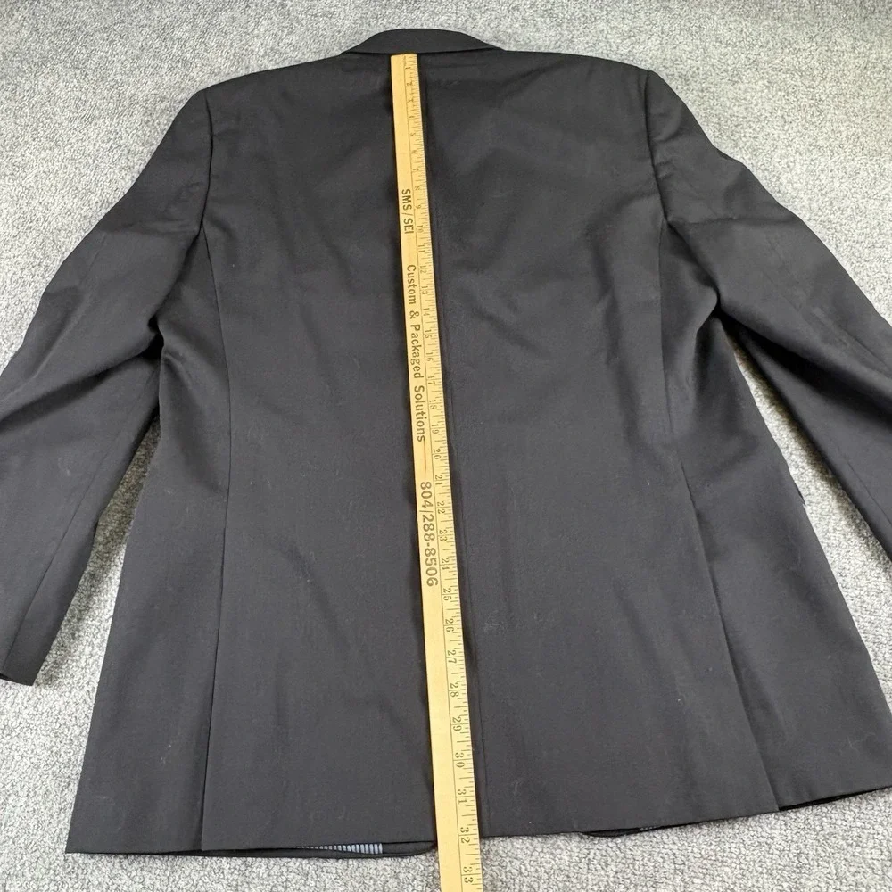 Calvin Klein Sport Coat Mens 44L Navy Wool Preppy Old Money Quiet Luxury, Office